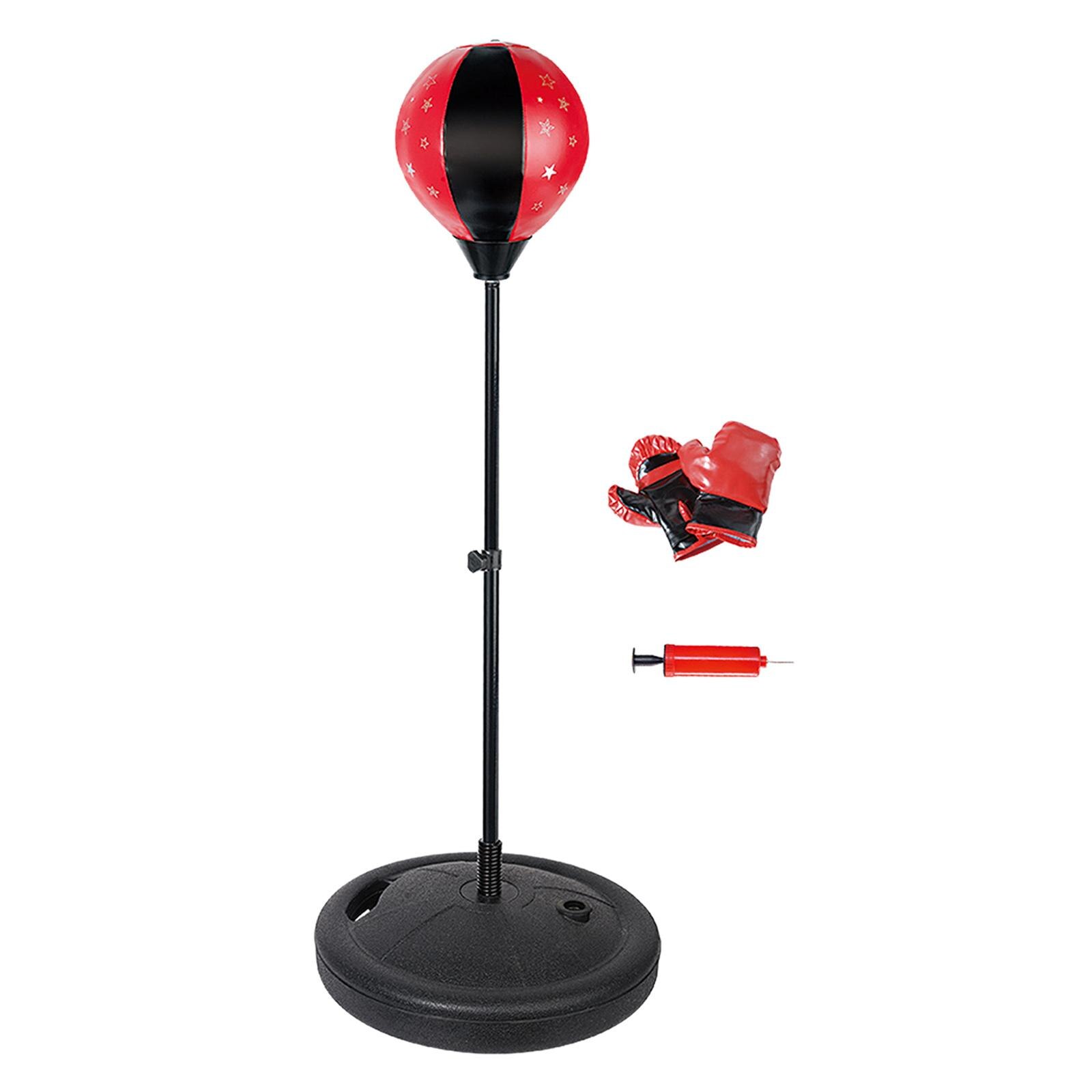 Adjustable Height Kids Teenagers Punching Ball Bag Speed Boxing Sports Set Fighting Game With Gloves Kids Boxing Set