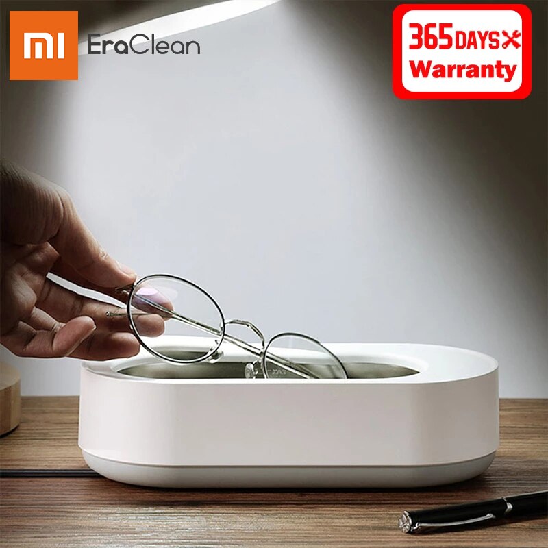 100% Original Xiaomi EraClean Ultrasonic Cleaner 45000Hz High Frequency Vibration Cleaner Jewelry Glasses Watch Perfect Clean