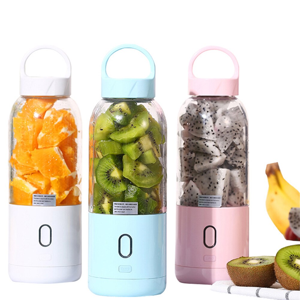 500ml mini bärbar elektrisk fruktjuicer usb uppladdningsbar smoothie maker mixer frukt kopp mixer juicing cup