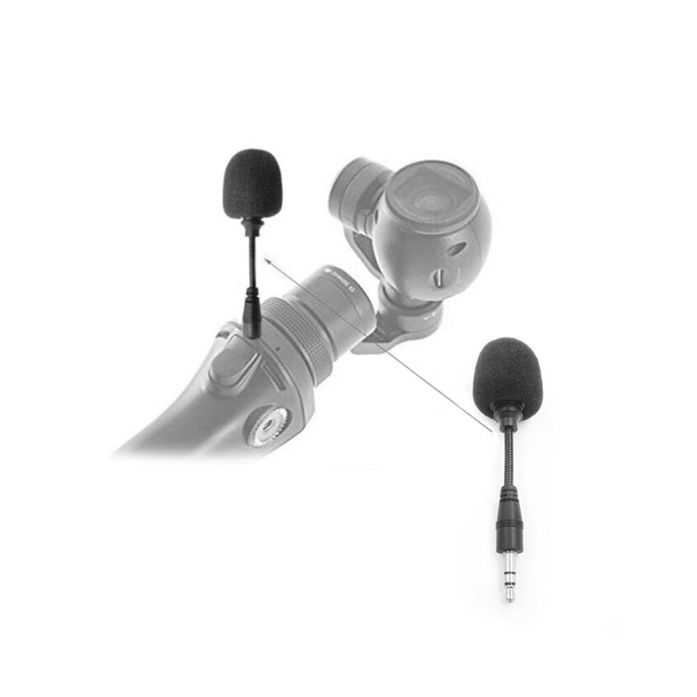 3.5mm External Plug Microphone for DJI OSMO Action OSMO POCKET Direct Insertion Microphone Compatible with DJI OSMO Series