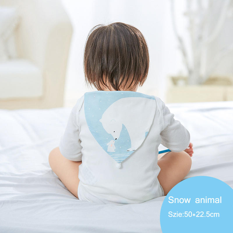 Balleenshiny Baby Schweiß Handtuch Infant Weiche Zurück Trockenen Wischen Musselin Baumwolle Baby Zurück Gaze Absorbieren 100% Baumwolle 5 Schichten für 0-6years: T4