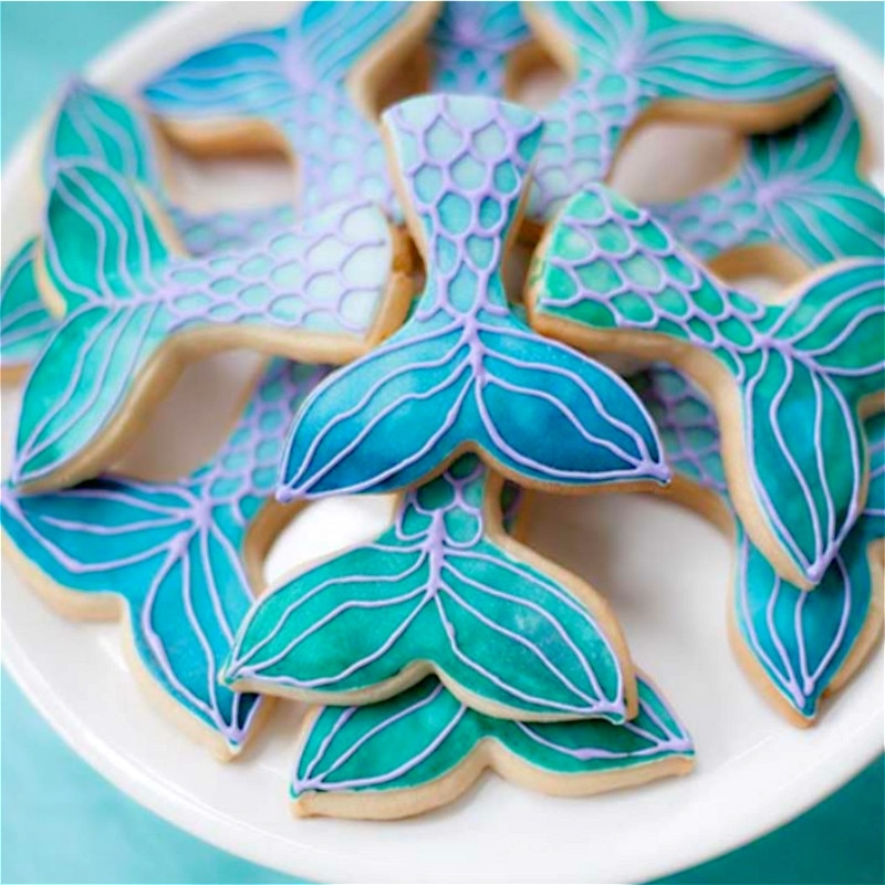 KENIAO Oceaan Mermaid Kwallen Shell Cookie Cutters Set-5 Stuk-Biscuit/Fondant/Gebak/Brood Cutter -Rvs