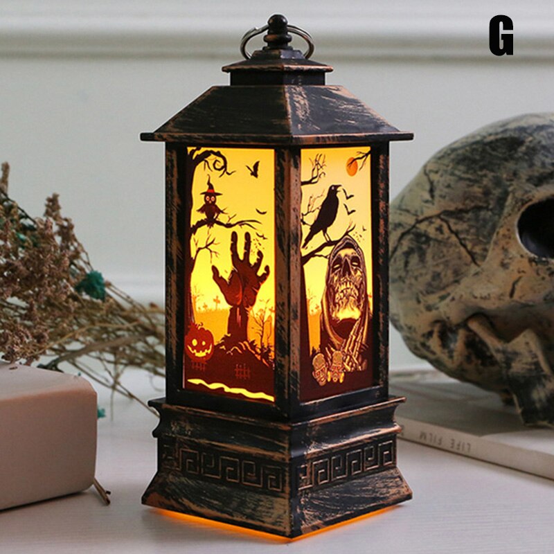 Halloween led natlys lanterne festival dekoration simulation brand lampe fest hjem rekvisitter halloween dekorativ lampe: G lampelys