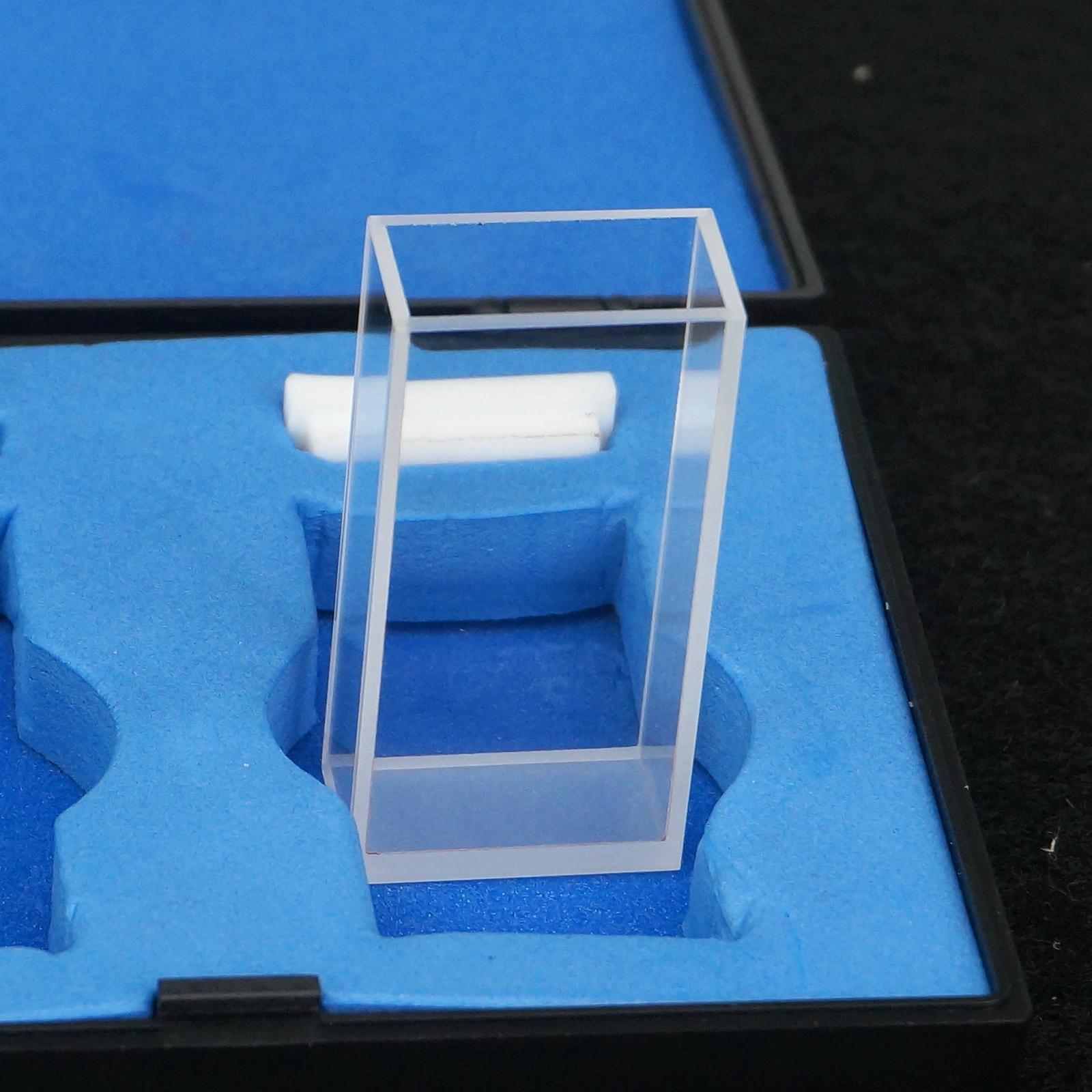 20mm Path Length JGS1 Quartz Cuvette Cell With Telfon Lid For Uv Spectrophotometers