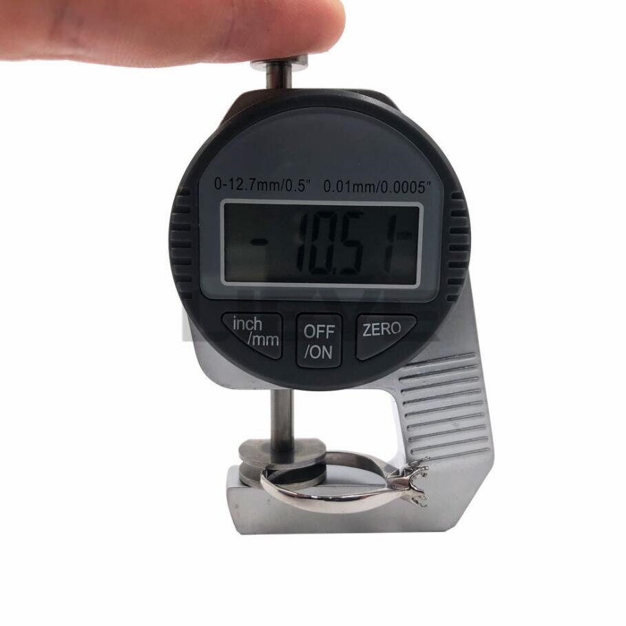 Digital Thickness Gauge Meter micrometer 12.7mm Large LCD Electronic Dial Indicator Sponge Thickness Measure Tool