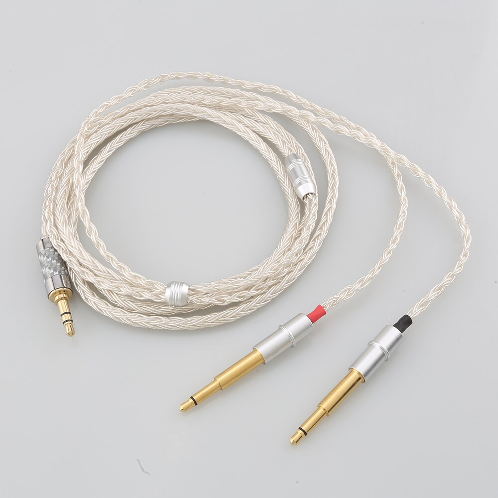 2.5/3.5/4.4/6.5mm Male Plug 16Core 7N OCC Silver Plated Earphone Cable For Meze 99 Classics NEO NOIR Headset Headphone