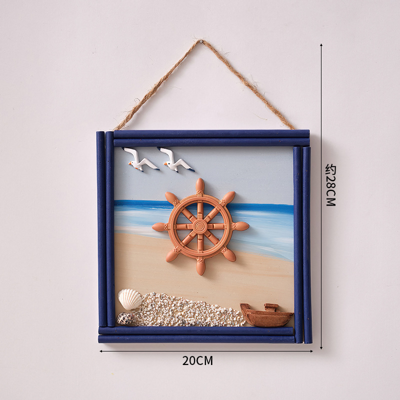 Artesanías de madera mediterráneo para decoración de pared, bienvenido a colgar en la pared, adornos colgantes, tema de playa, Océano, restaurante, Bar, decoración del hogar: plum