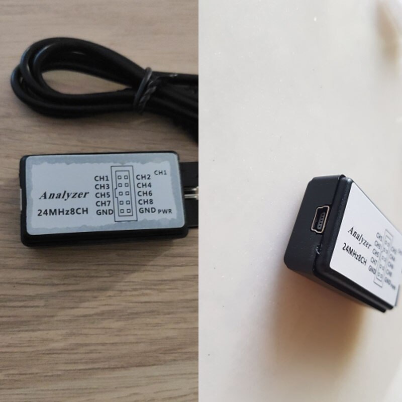 Network Analyzer LA1002 Mini Portable USB 5MHz 24M 8 Channel Logic Analyzer Device Set with Cables Network Analyzing Tool