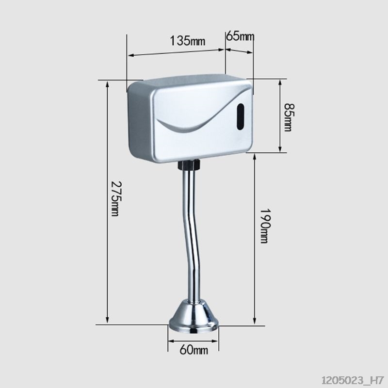 Bathroom Toilet Automatic Electric Urinal Flush Valve Sensor Infrared Touchless Exposed Wall Mount DC 6V Accessories