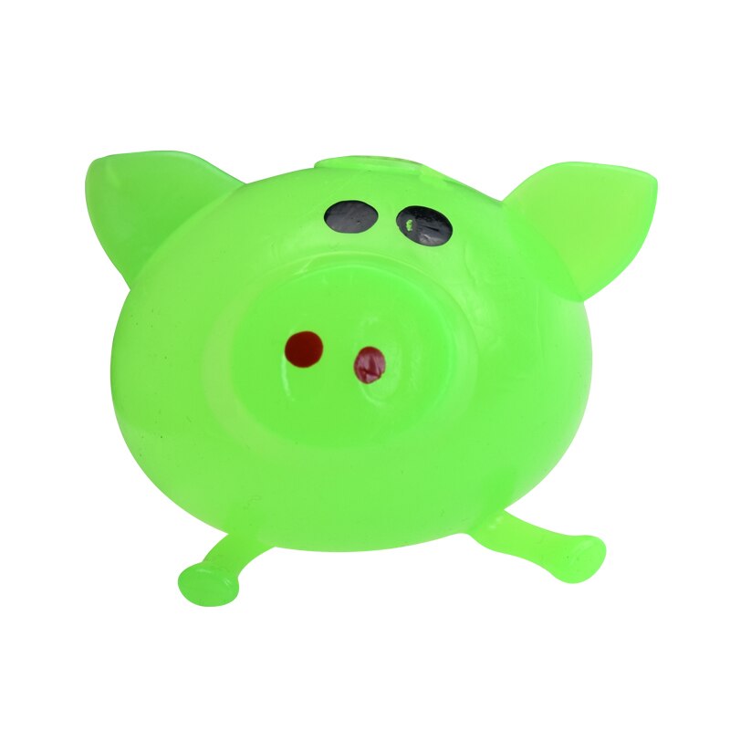 Grappige Anti Decompressie Splat Bal Vent Speelgoed Ontluchting Bal Sticky Smash Water Ballen Stress Rubber Varken Speelgoed Voor Kinderen: Green