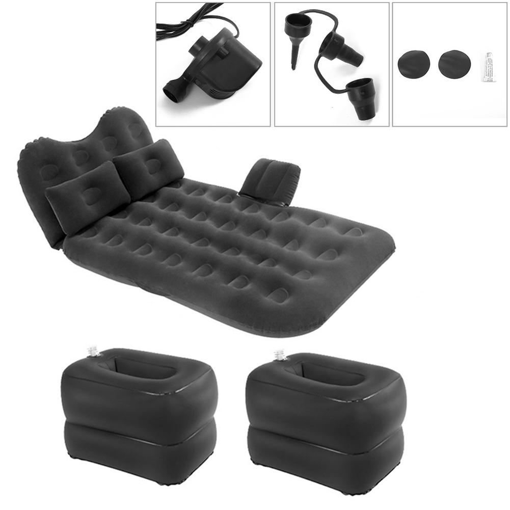 Arrivals Inflatable Cushion Car Headrest Air Bed Car Air Bed With Travel Mattress Flocking Double Protection: Default Title
