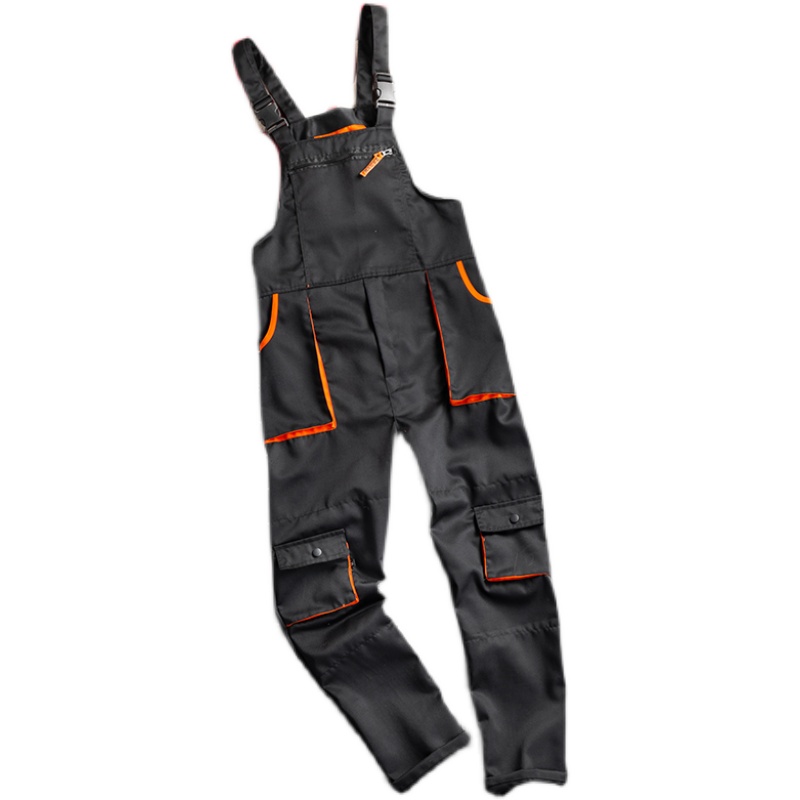 Latzhose, lässige Arbeitskleidung, Übergröße, ärmellose Latzhose, schützender Gesamt, Riemenoveralls, Fliegentaschen, Uniformen, S-4XL: 4XL / Braun