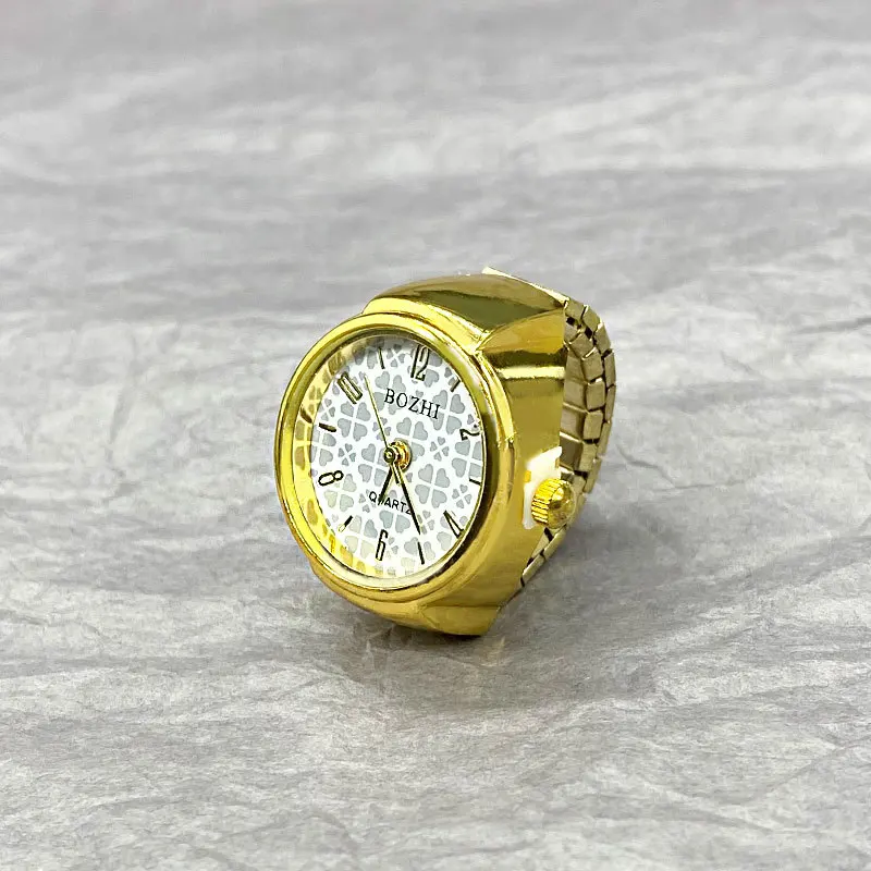Anillo de reloj de dedo para hombre y mujer, accesorios de con movimiento , carcasa de aleación Vintage, reloj de cuarzo, joyería, , superventas