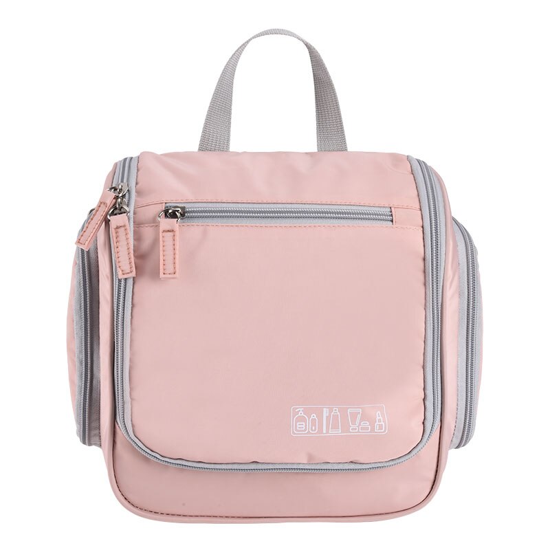 Reizen Toilettas Organizer Tas voor Vrouwen Make-Up Opknoping Toiletartikelen Mannen Reizen Accessoires Casual met Haak 6 Kleur: Pink Toiletry Bag