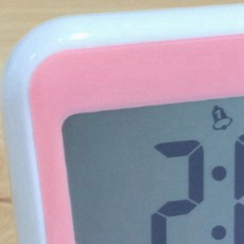 LCD Digital Electronic Timer Reminder Countdown with Clock Alarm Switch Pink Timer