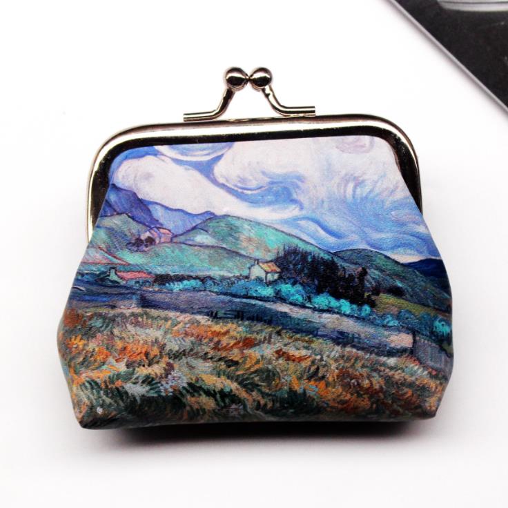 Vintage Coin Purse Wallet Women Famous Oil Painting Small Wallet Hasp Clutch Bag Good Women's Mini Purses: 2