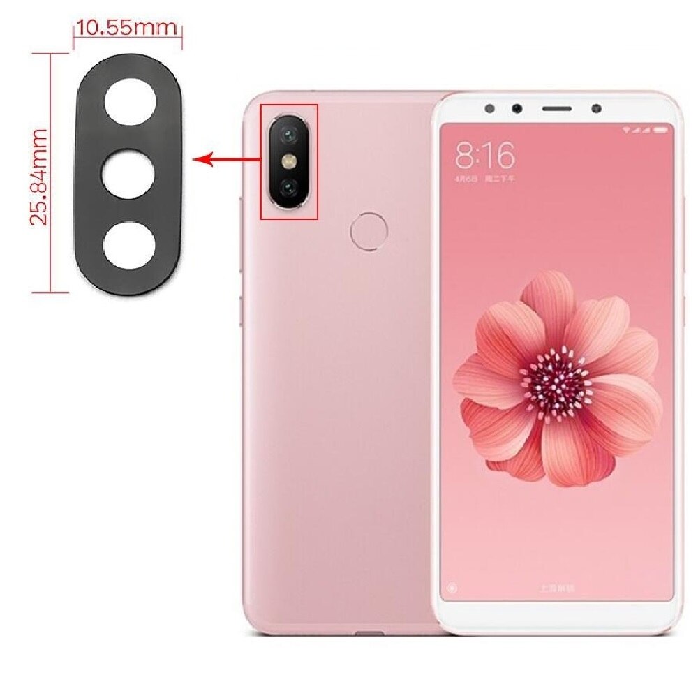 Crystal Back Camera Voor Xiaomi Mi A2 6X Mia2