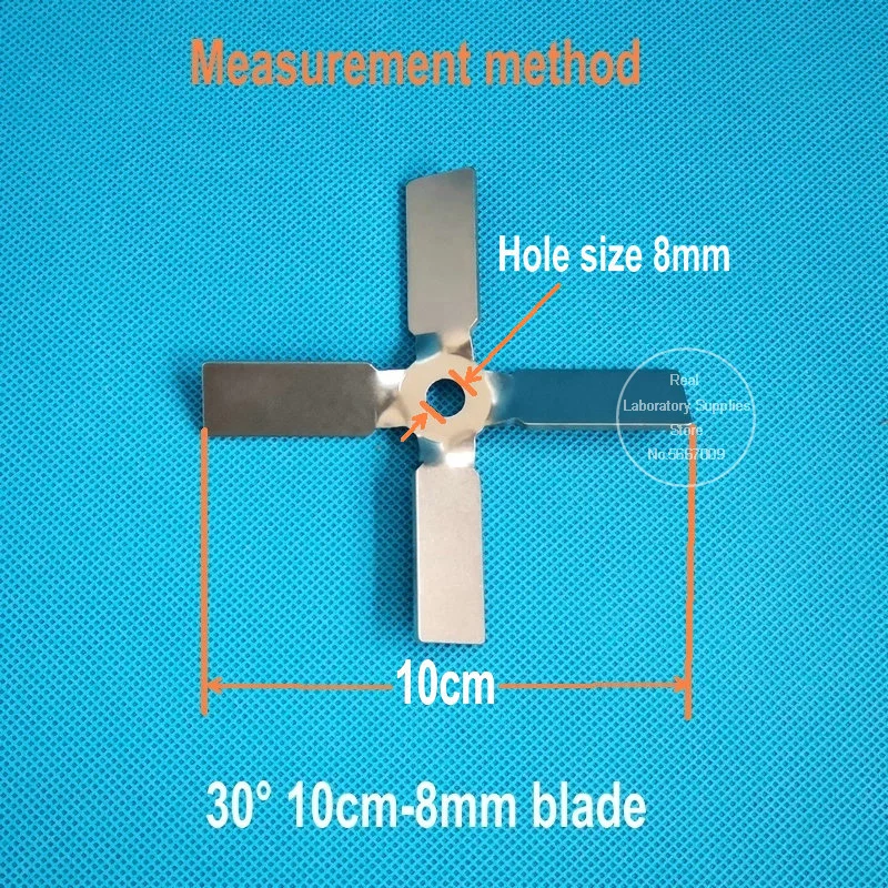 1pcs lab 304 stainless steel 4cm to 10cm cross blade propeller four-leaf paddle for laboratory mixer equipment