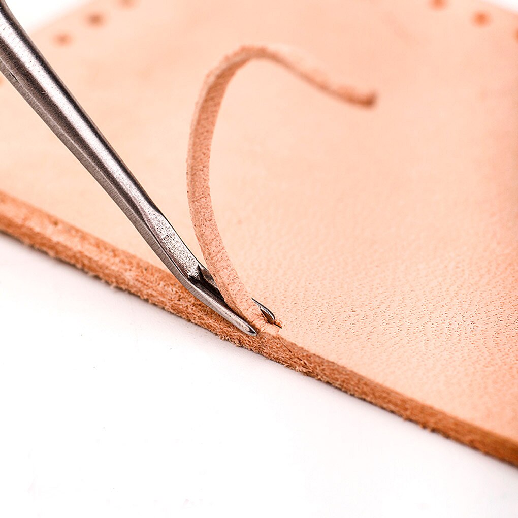 U+V Shaped Leather Groover Stainless Steel Stitching Edge Beveler Non-slip DIY Sewing Puncher Punching Tool Kit