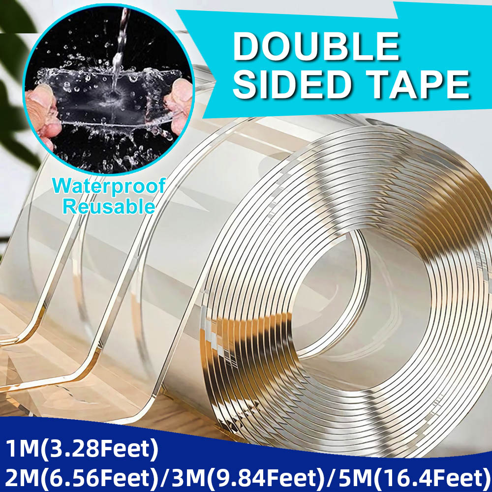 Monster Tape Waterdicht Muurstickers Herbruikbare Hittebestendige Badkamer Thuis Decoratie Tapes Transparante Dubbelzijdige Nano Tape