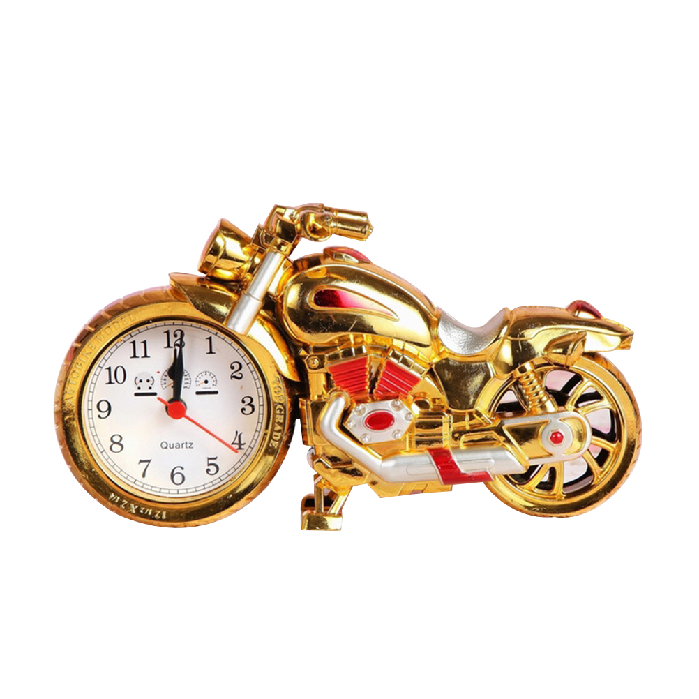 1 Pc Motorcycle Alarm Clock Vintage Alarm Clock for Home Coffee Shop Office: Golden 1