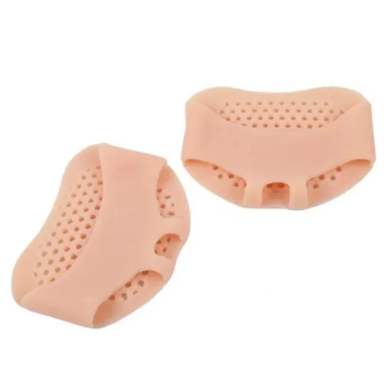 2 pz Cuscinetti Metatarsali In Silicone Separatore Della Punta Sollievo Dal Dolore Rilievi Del Piede Plantari Massaggio Del Piede Solette Avampiede Calzini Strumento di Cura Del Piede: Beige