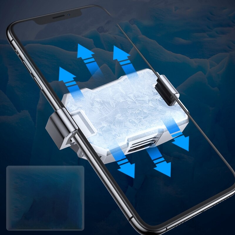 Handy-kühler, halbleiter-handy-kühlhalterung, schnellkühlung, tragbarer handykühler für android