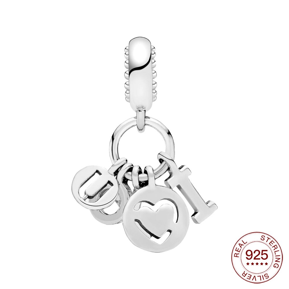 family silver charm 925 loving sister Dangle Charm family pendant Fit Original charm Nceklace for women jewelry: BMT675-A