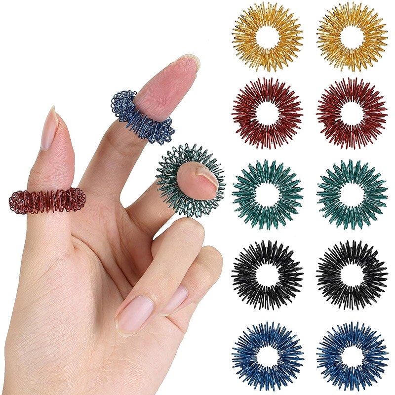 5Piece Figet Toys Anxiety Rings Stress Relief ADHD Autism Occupational Therapy Sensory Juguete Antiestres Adults Niños