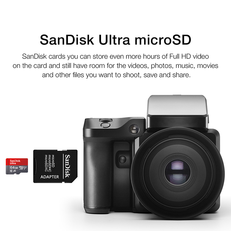 SanDisk Ultra MicroSDXC UHS-I Memory Card C10 U1 Full HD A1 64G 128G 256G 512G Max To 100MB/s Micro SD Cards for Camare Phone