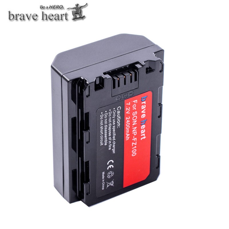Camera Battery NP-FZ100 - 7.2V 2400mAh - Rechargeable Lithium-Ion - for Sony a9, a7R III, a7 III: 1 battery