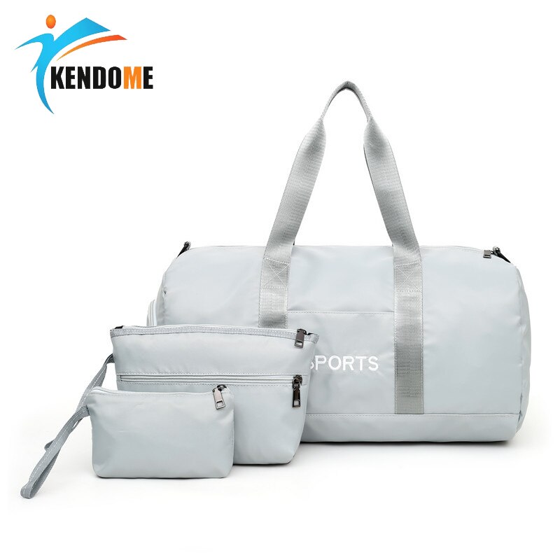 Kvinner sport gym bag sett menn vanntett fitness trening bag bærbar lett vekt reise bagasje bag sett sac de sport 6 farger