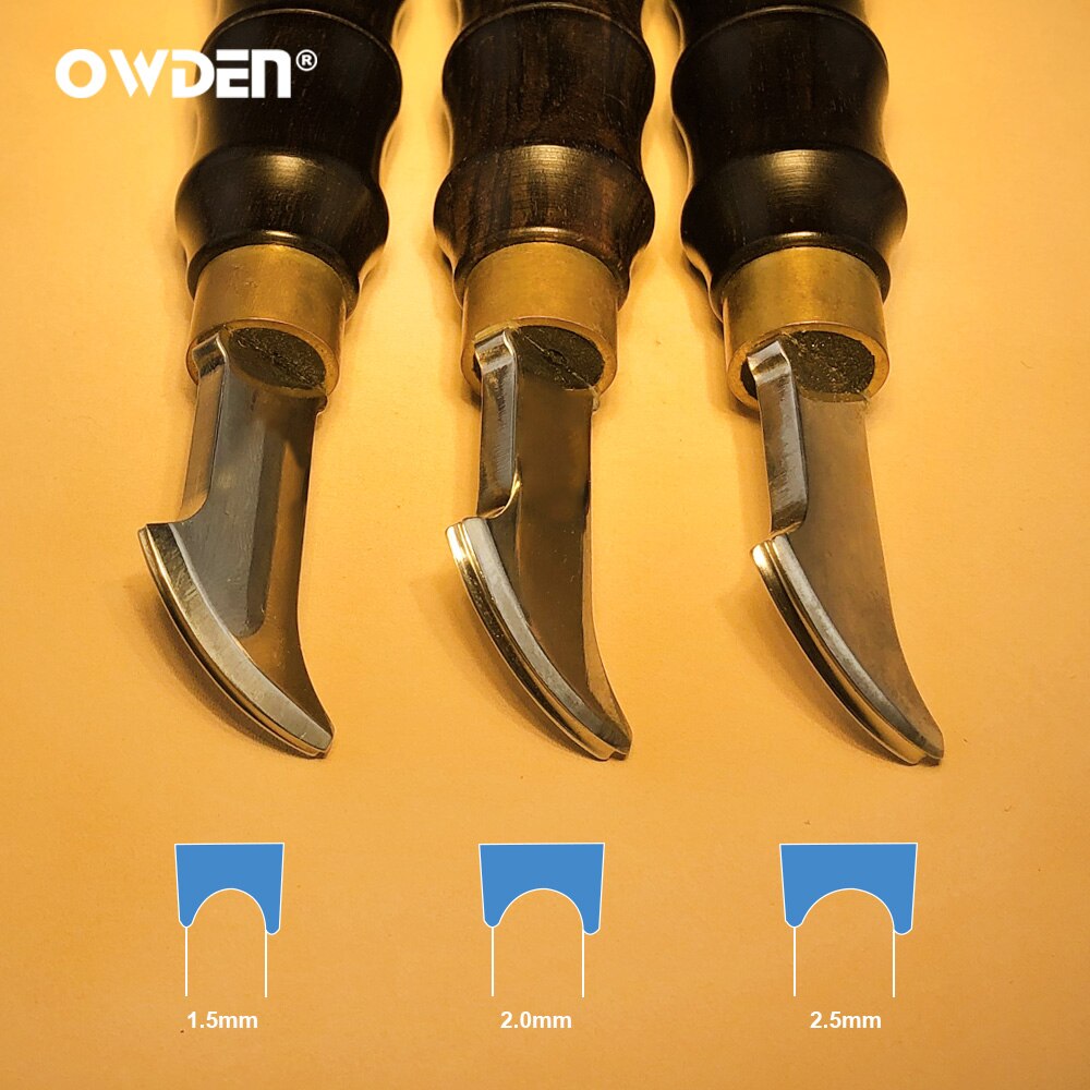 Owden Lederen Edge Creaser Tool Lederen Tool Markering Versieren Line Tool Leathercraft Tool Lederen Edge Tool