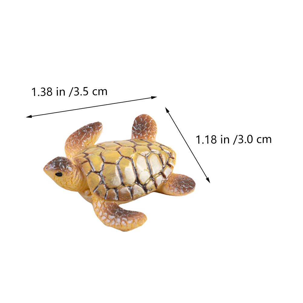 4 Stück Aquarium Schildkröte Ornament Spielzeug dekorative Handwerk Haushalt Einrichtung Puppe Naturharz Zubehör geformt