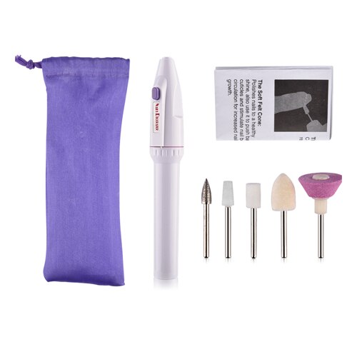 uñas accesorios y herramientas Mini aparato eléctrico de taladro de uñas para removedor de cutícula de Gel de máquina de manicura pedicura juego de brocas para pulir: Default Title