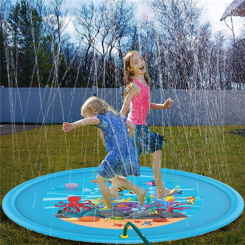 Outdoor Spray Water Pad Opblaasbare Kids Baby Zwembad Pad Zomer Plezier Strand Outdoor Gazon Sprinkler Kussen Voor Baby 'S En Peuters sp