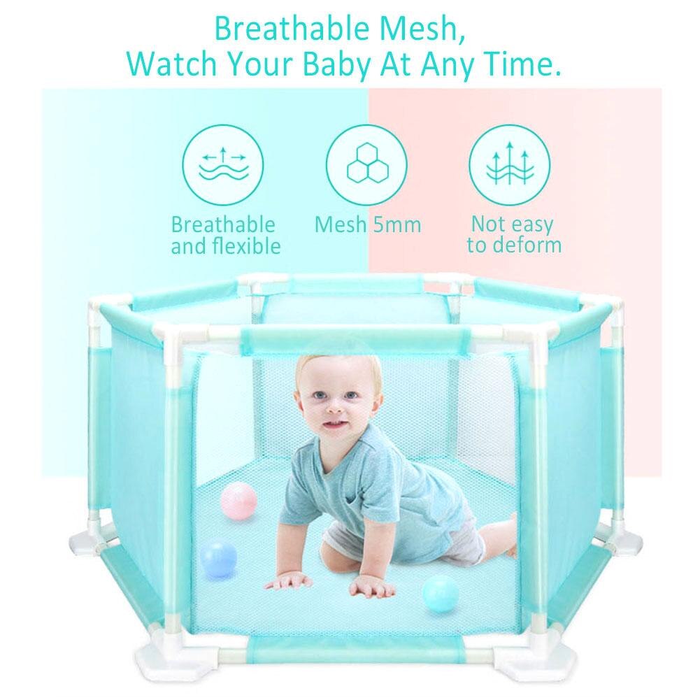 Children's Hexagonal Playpen Playard Toys Washable Ocean Ball Pool Set For Babies/Toddler/Newborn/Infant Safe Crawling