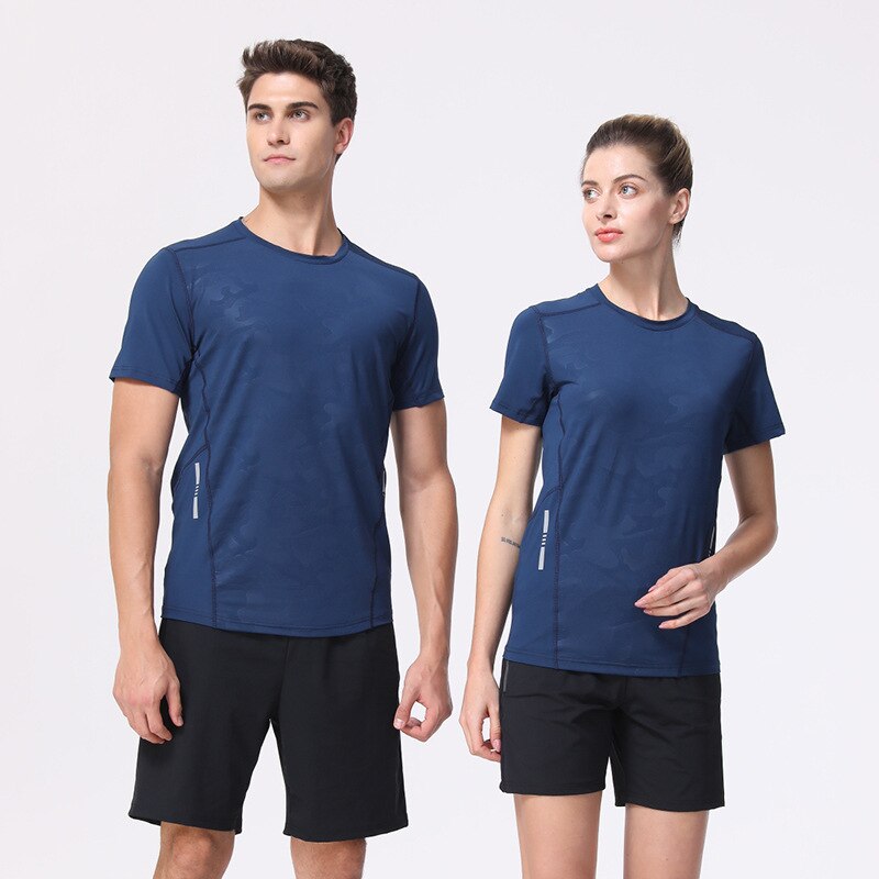 Almindeligt tøj fitness t-shirt herre o-hals t-shirt bomuld bodybuilding t-shirts overdele fitnesscentre t-shirt