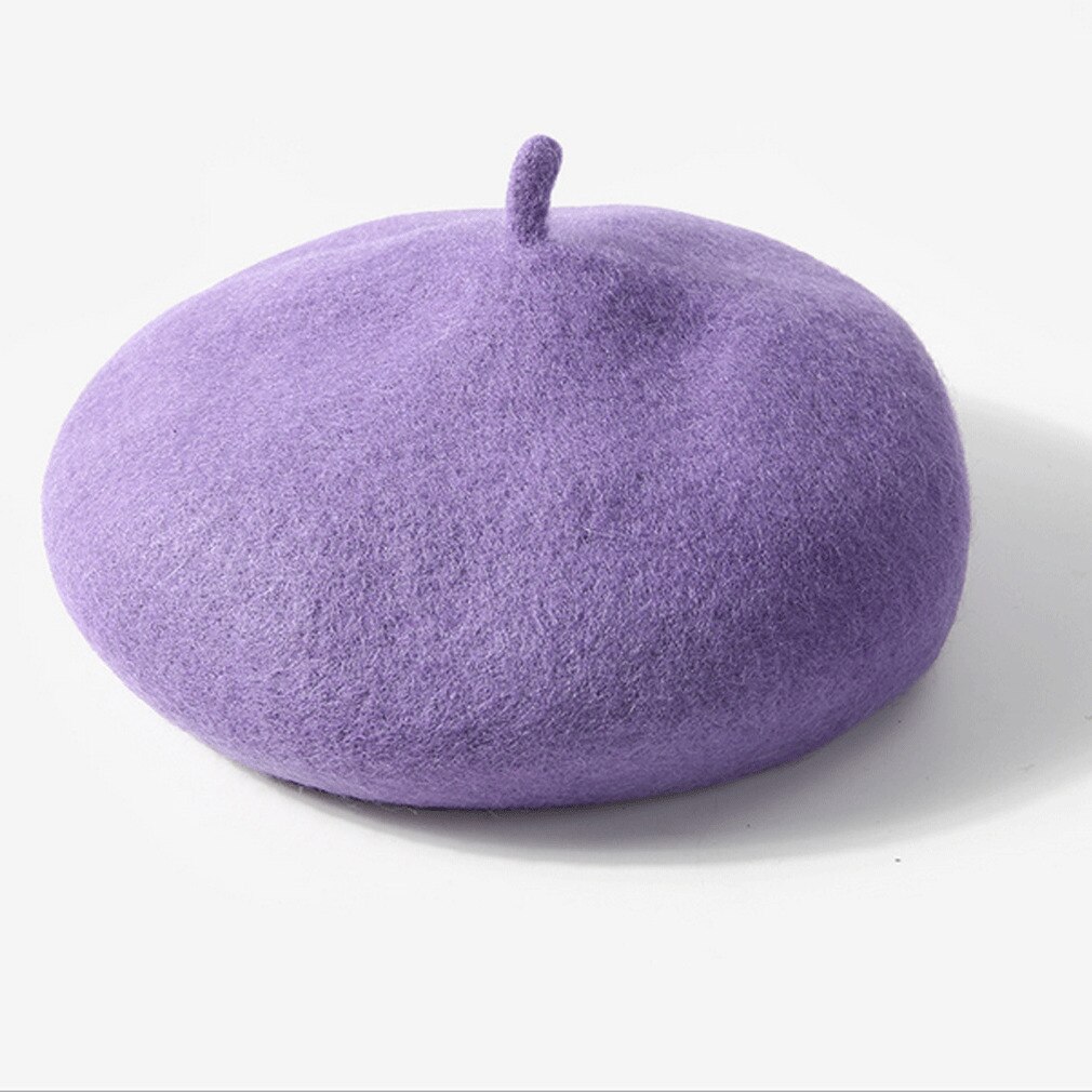 Baby Stuff Accessoires Wol Leuke Baret Meisje Stevige Baretten Herfst Winter Baby Warm Hoed Schilder Hoed Haar Props VOOR 2-5T: Paars
