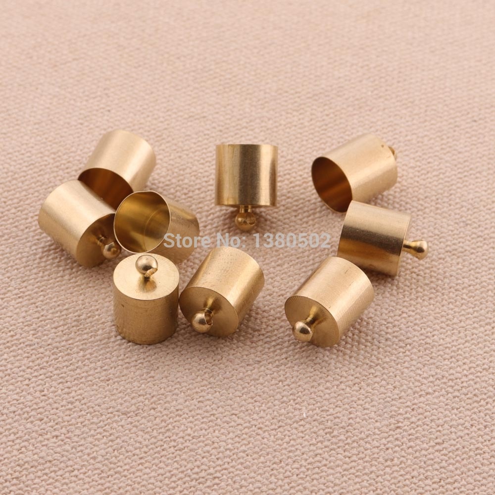 100 stks 10*14mm goud kleur metal cord end stopper voor touw handgemaakte diy decoratie accessoires