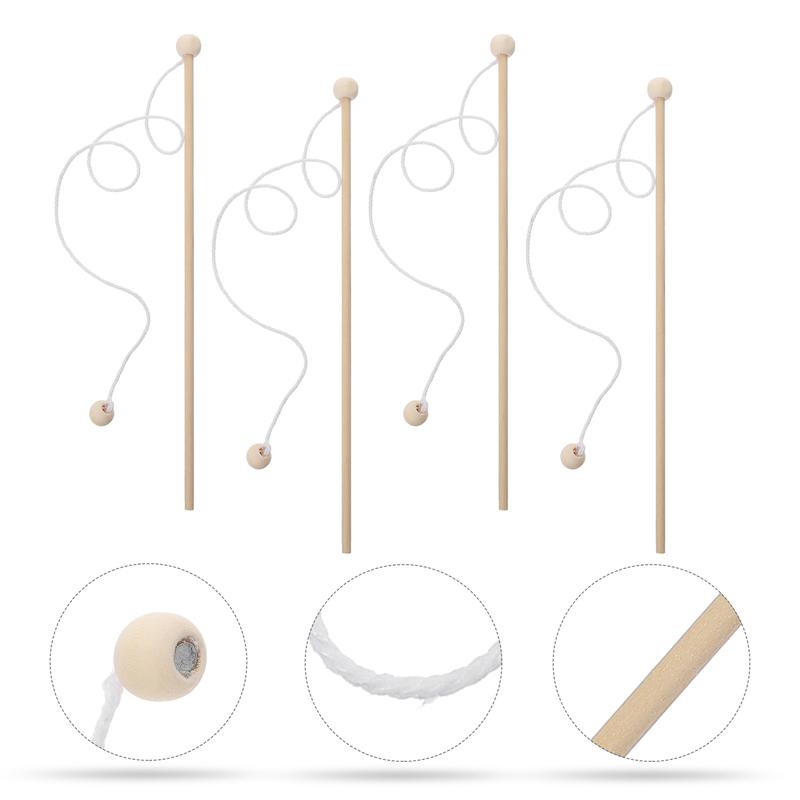 4 stücke Holz Magnetischen Angeln Pole Holz Angelrute für Kindergarten freundlicher