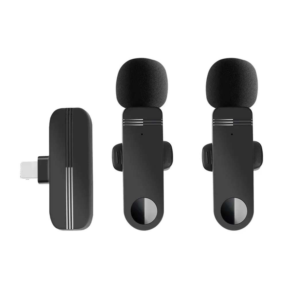 Neues kabelloses Lavalier-Mikrofon, tragbares Mini-Mikrofon für Audio-- und Videoaufnahmen für iPhone und Android, Live-Übertragung, Spielen-Telefonmikrofon: Beige