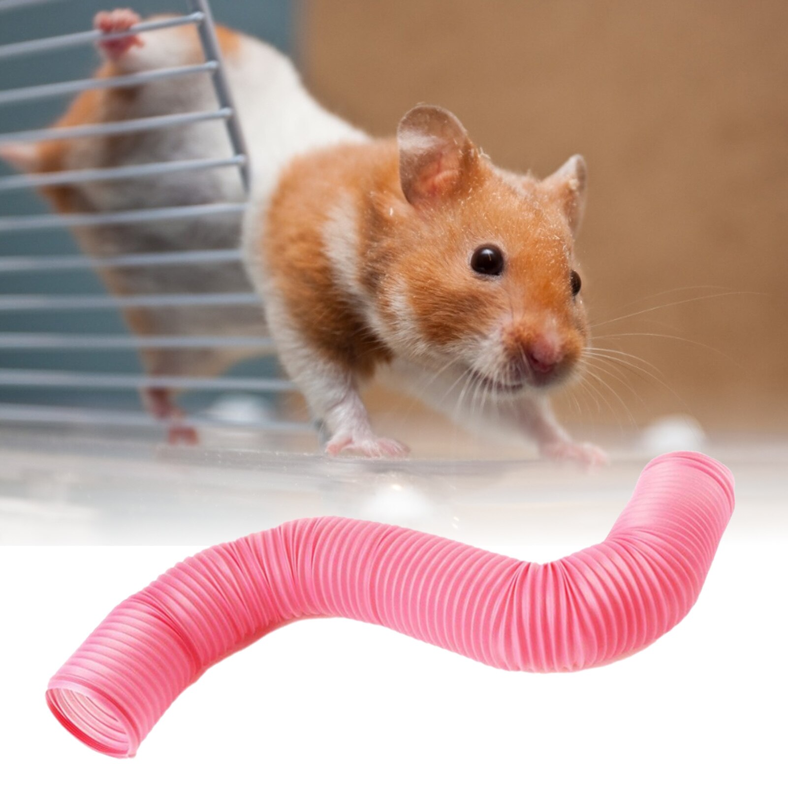 Tubería de plástico para hámster, herramientas de juego de entrenamiento, túnel externo para hámster, juguetes multifuncionales, accesorios para jaula