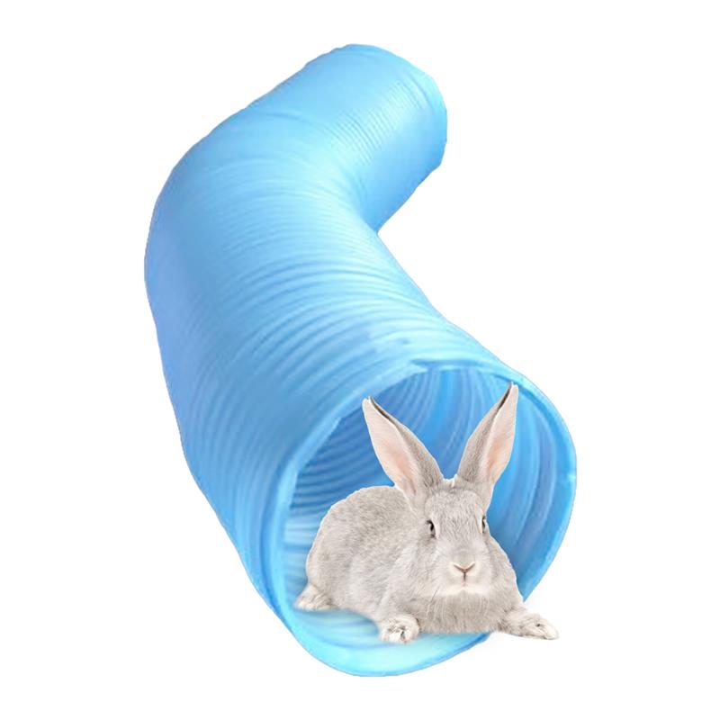 Pet tunnel plast hamster tunnel pet play legetøj s-type sammenklappelig tunnel til små kæledyr killing legetøj spil tunnel: Blå s