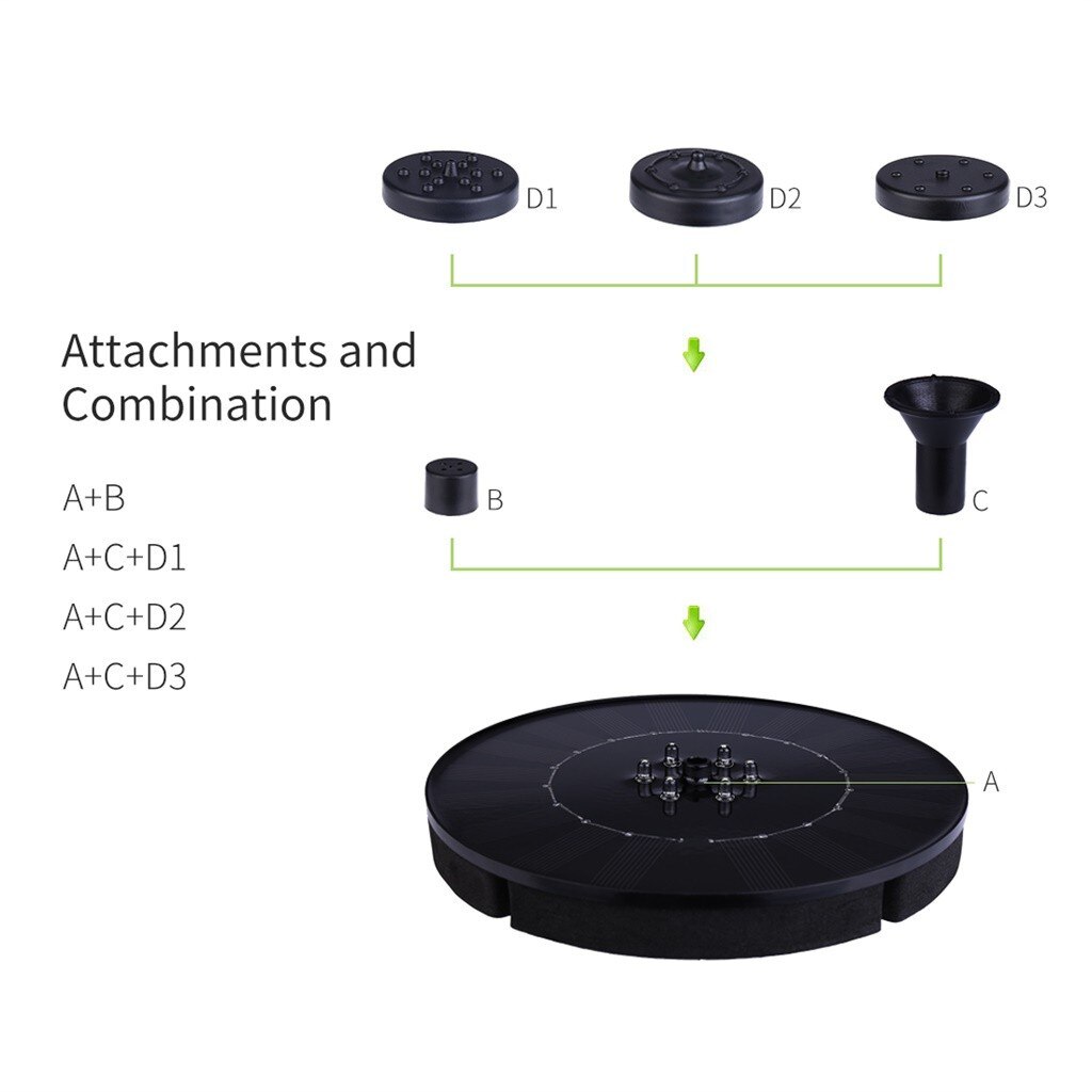 Led Solar Fontein Pomp 5V Vogelbad Power Pomp Drijvende Zonne-energie Fontein Drijvende Vijver Tuin Patio Decor J60