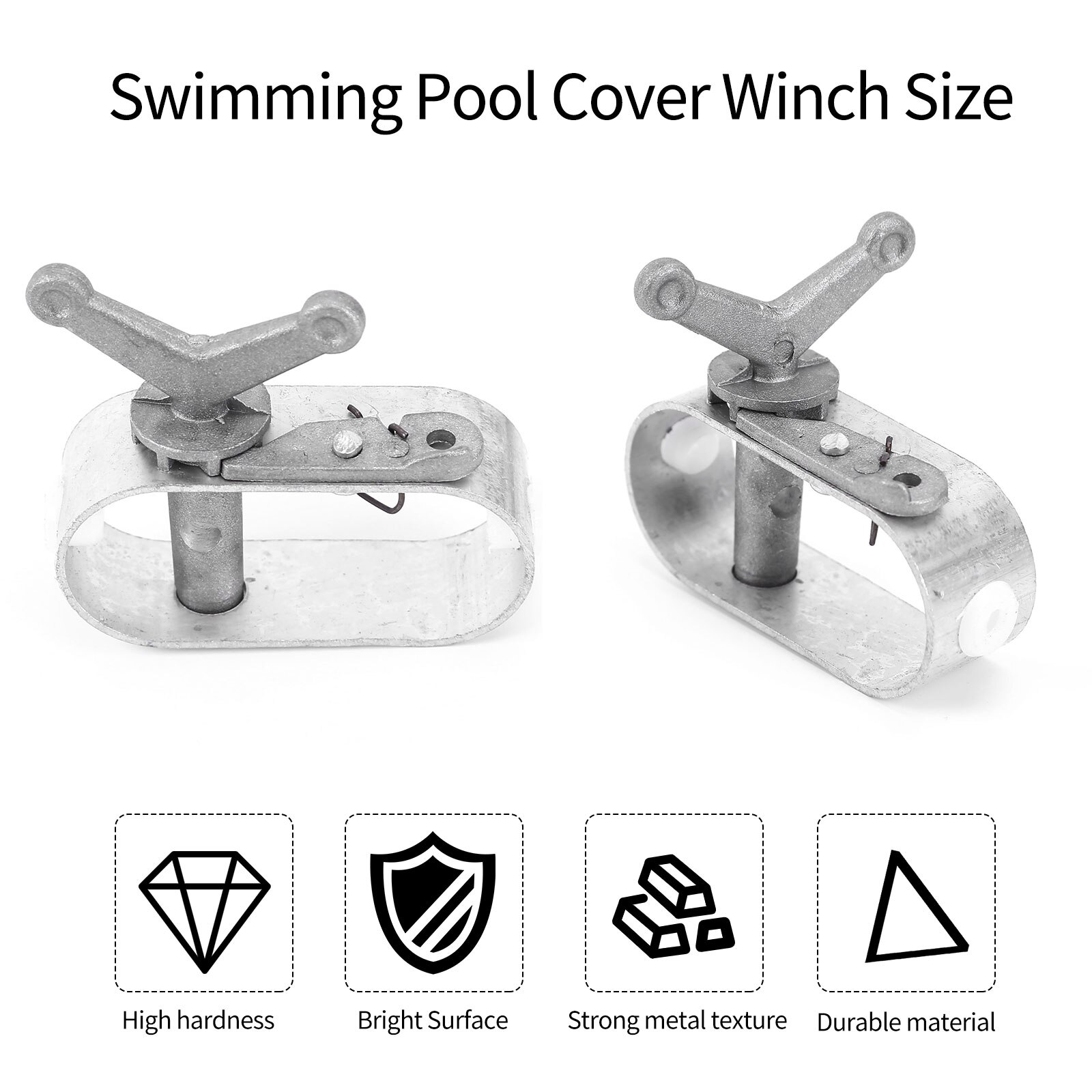 Pro Swimming Pool Cover Cable Winch Kit 100ft for Above Ground Swimming Pool Cover Plastic-coated Wire Fastener