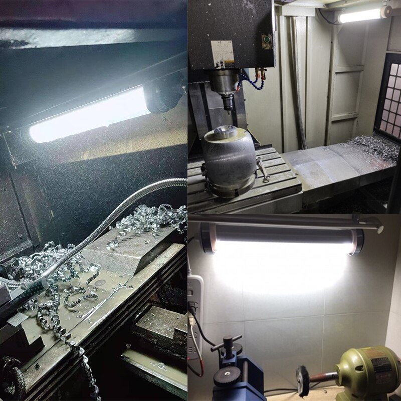 LED CNC Machine Tool Lights Adjustable 10-30W IP67 Waterproof Oil-proof Explosion-proof Lathes Milling Grinder Workshop Lamp