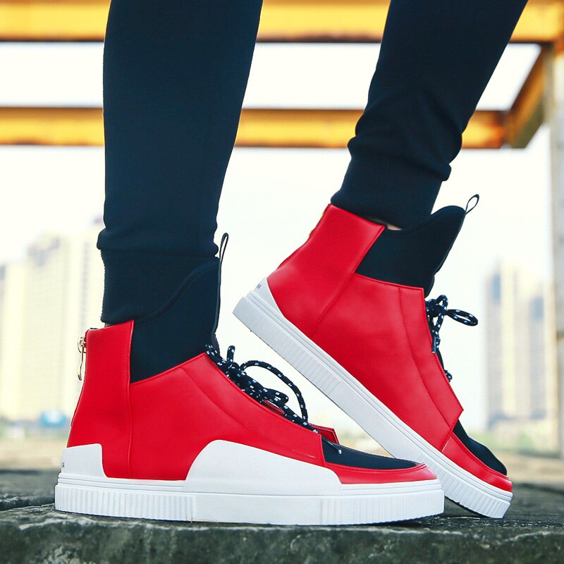 Baidly höst/vinter high top herr sneaker fritidsskor herr läder skor hip hop herr boots skor chaussure homme