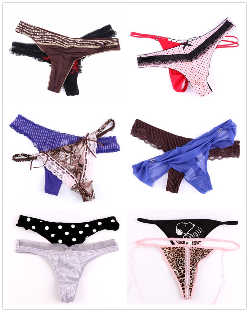 5/10 PCS/Lot Random Variety of Thongs and G strings Women Panties Female Thong T back Women Underwear Lingerie Tanga