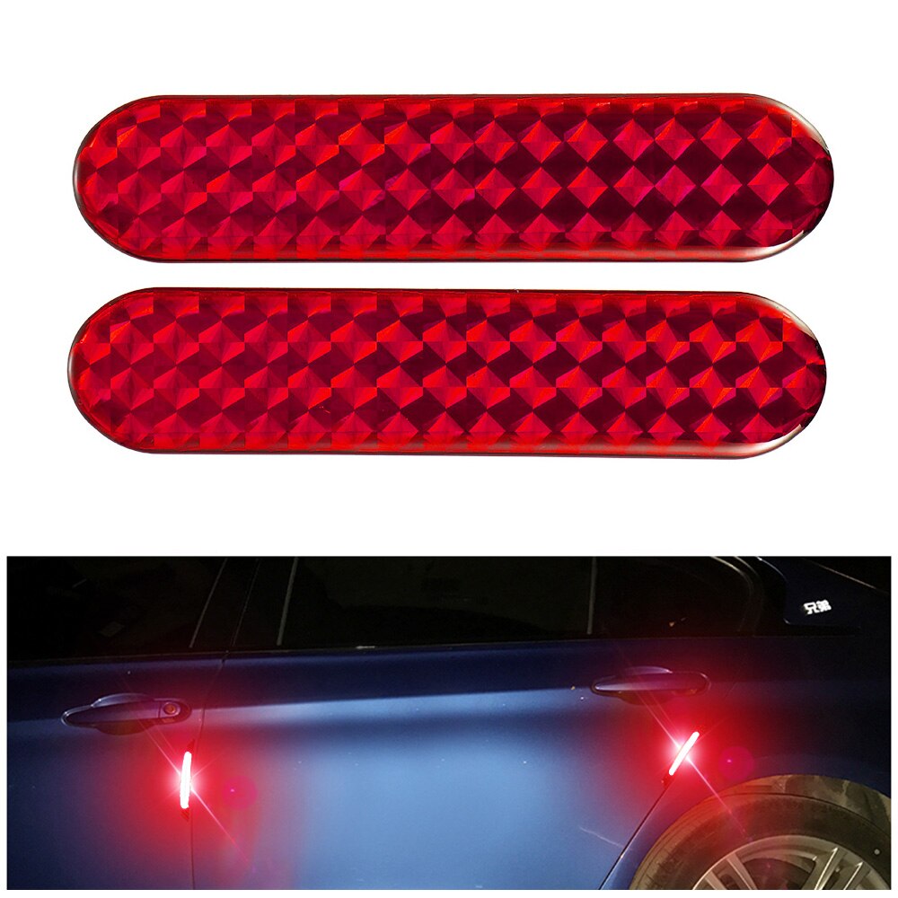 Bandes réfléchissantes pour porte de voiture, bandes réfléchissantes pour animaux de compagnie la nuit, 2 pièces, bandes d'avertissement pour porte de voiture, accessoires de décoration automobile, rouge/jaune/bleu/vert